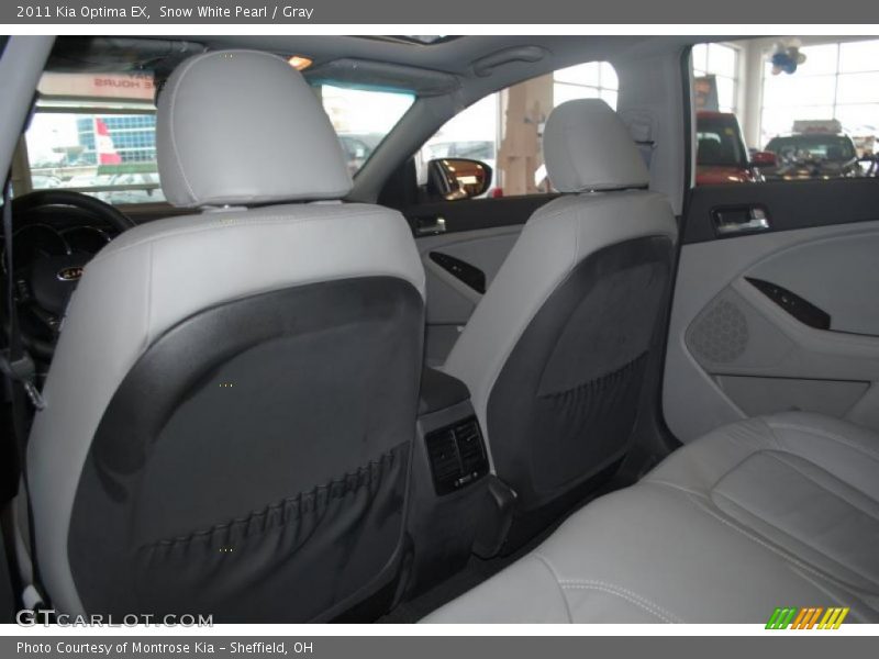 Snow White Pearl / Gray 2011 Kia Optima EX