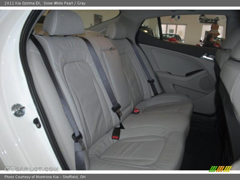 Snow White Pearl / Gray 2011 Kia Optima EX