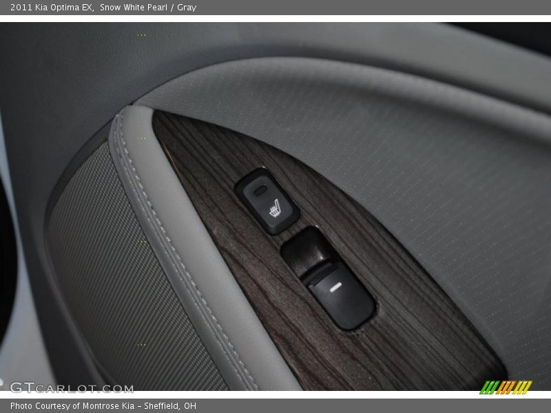 Snow White Pearl / Gray 2011 Kia Optima EX