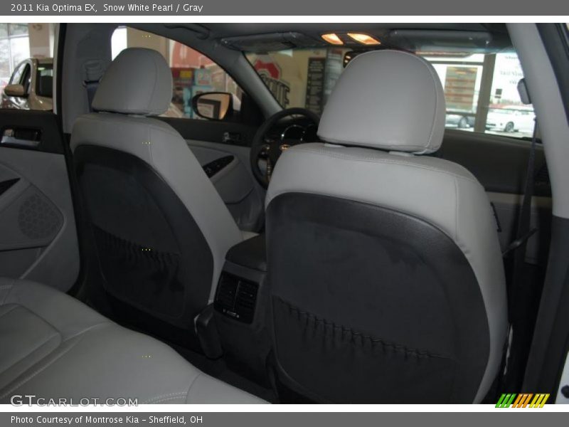 Snow White Pearl / Gray 2011 Kia Optima EX