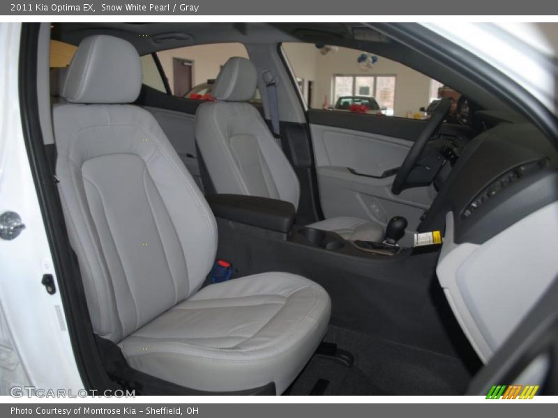 Snow White Pearl / Gray 2011 Kia Optima EX