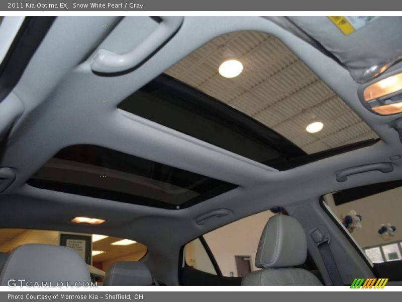Snow White Pearl / Gray 2011 Kia Optima EX