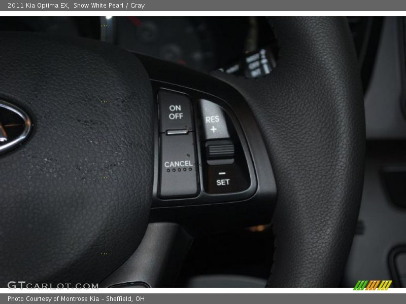 Snow White Pearl / Gray 2011 Kia Optima EX