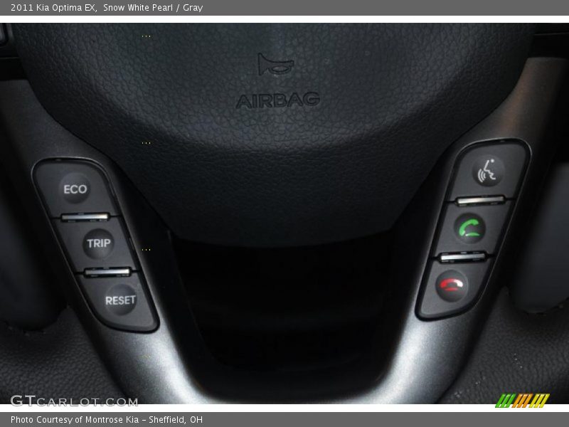 Snow White Pearl / Gray 2011 Kia Optima EX