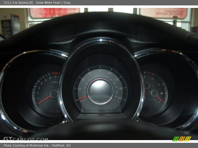 Snow White Pearl / Gray 2011 Kia Optima EX