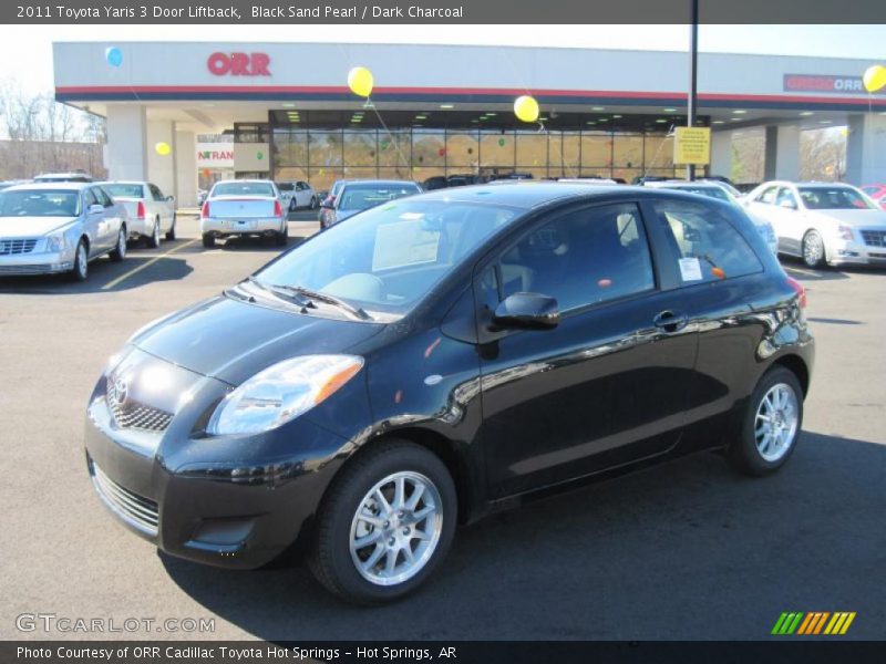 Black Sand Pearl / Dark Charcoal 2011 Toyota Yaris 3 Door Liftback
