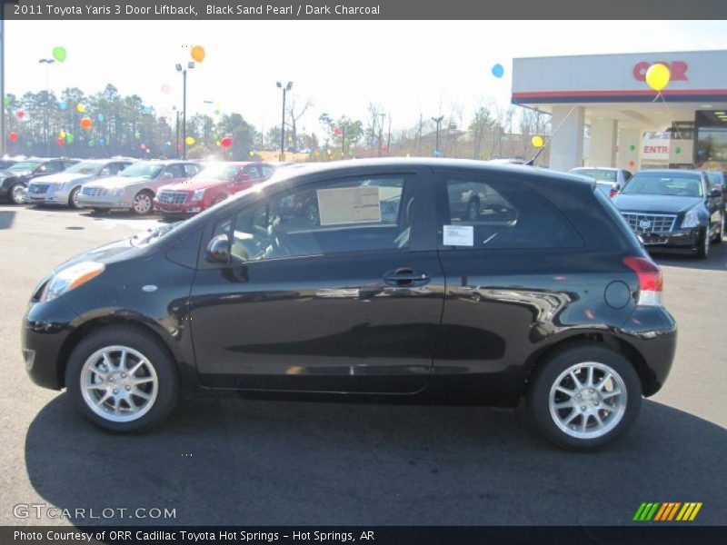 Black Sand Pearl / Dark Charcoal 2011 Toyota Yaris 3 Door Liftback