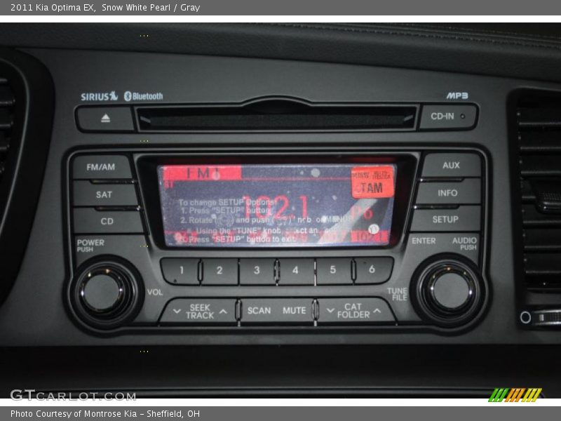 Snow White Pearl / Gray 2011 Kia Optima EX