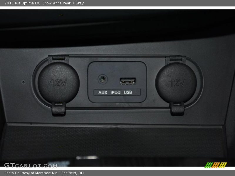 Snow White Pearl / Gray 2011 Kia Optima EX