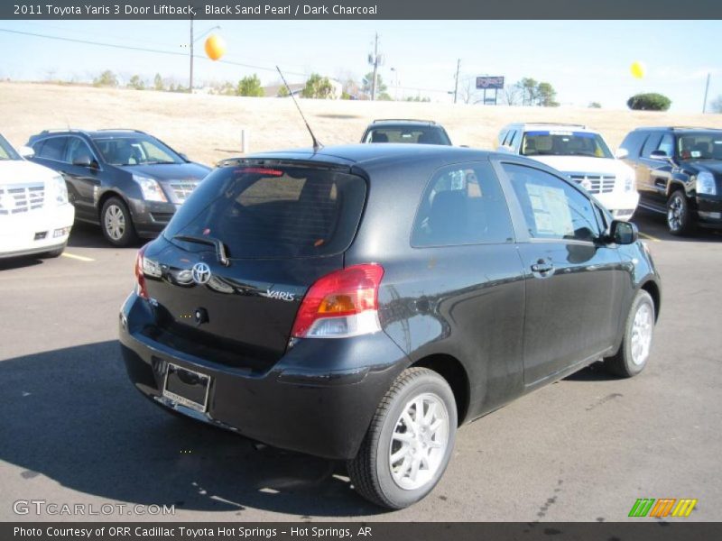 Black Sand Pearl / Dark Charcoal 2011 Toyota Yaris 3 Door Liftback