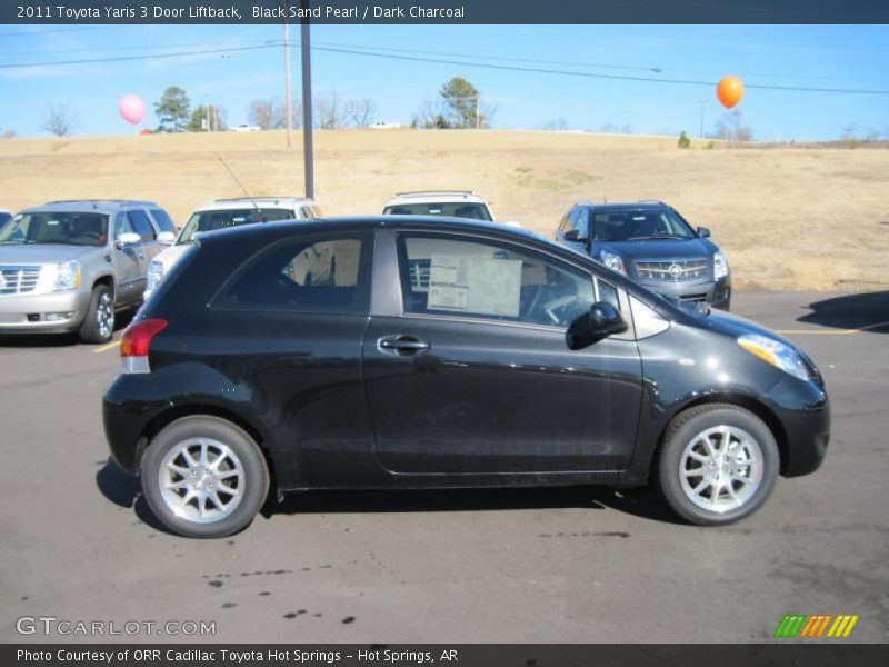 Black Sand Pearl / Dark Charcoal 2011 Toyota Yaris 3 Door Liftback