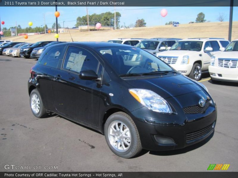 Black Sand Pearl / Dark Charcoal 2011 Toyota Yaris 3 Door Liftback