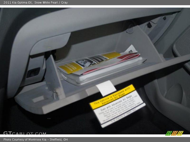 Snow White Pearl / Gray 2011 Kia Optima EX