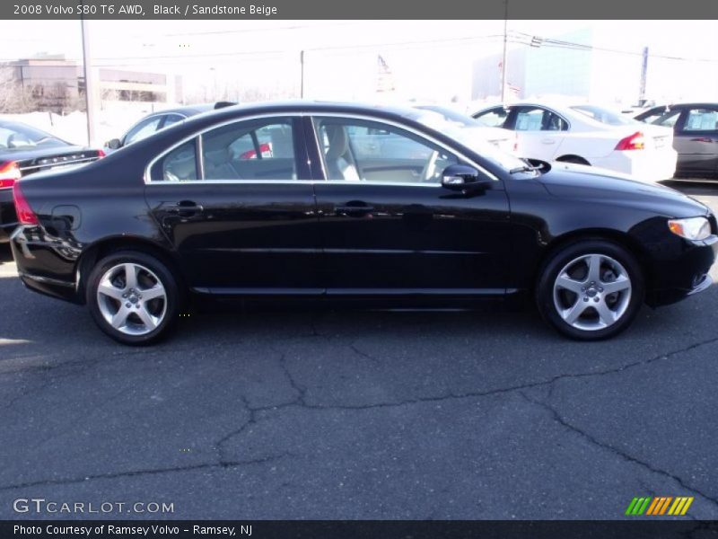 Black / Sandstone Beige 2008 Volvo S80 T6 AWD