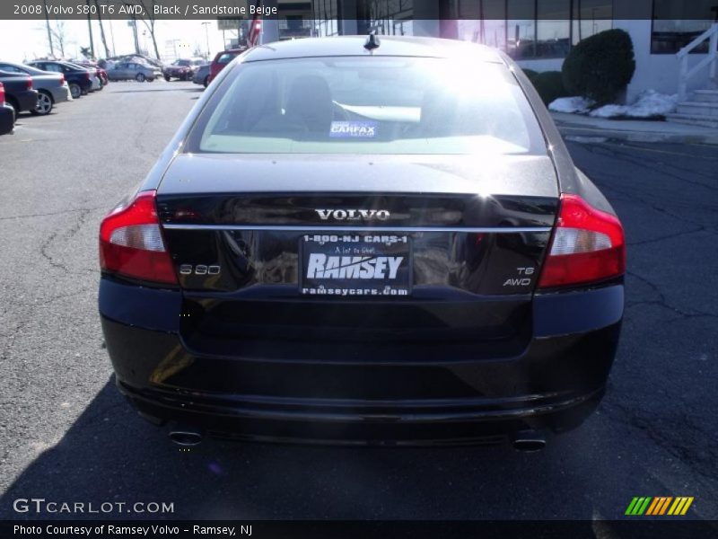 Black / Sandstone Beige 2008 Volvo S80 T6 AWD