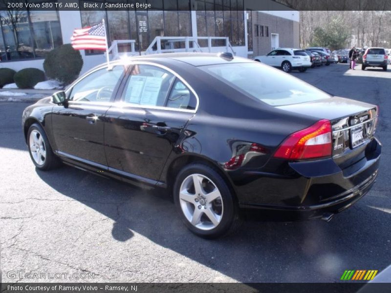 Black / Sandstone Beige 2008 Volvo S80 T6 AWD