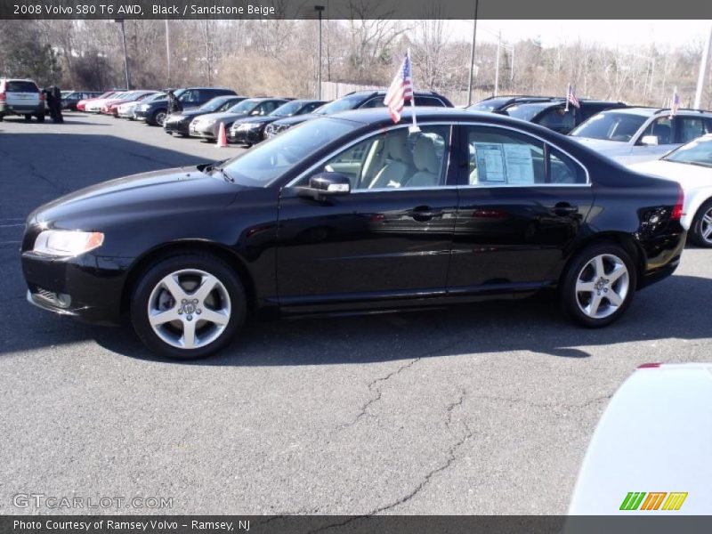 Black / Sandstone Beige 2008 Volvo S80 T6 AWD