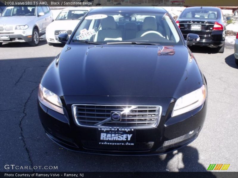 Black / Sandstone Beige 2008 Volvo S80 T6 AWD