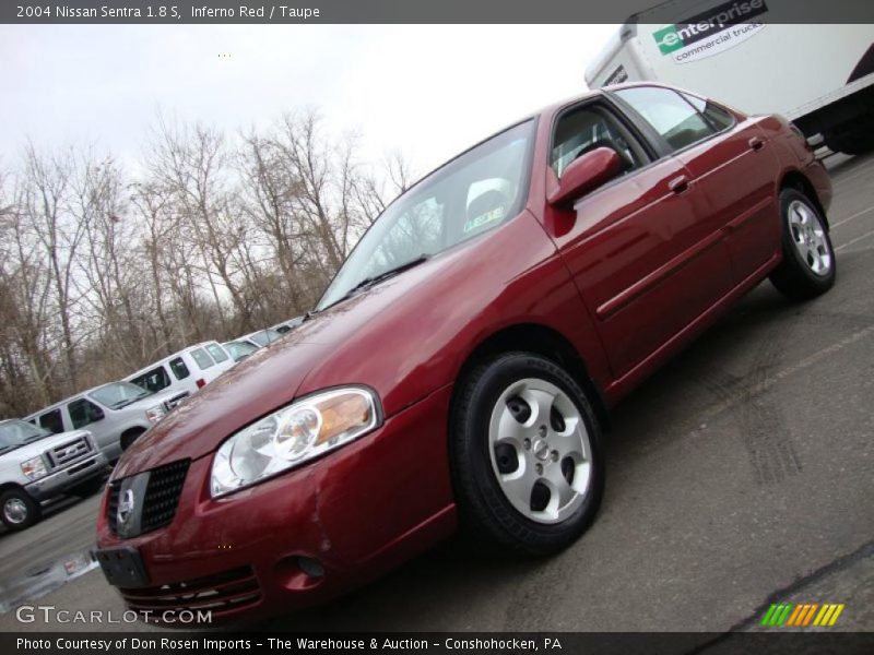 Inferno Red / Taupe 2004 Nissan Sentra 1.8 S