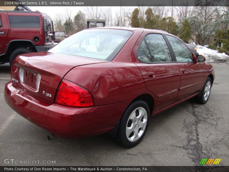 Inferno Red / Taupe 2004 Nissan Sentra 1.8 S