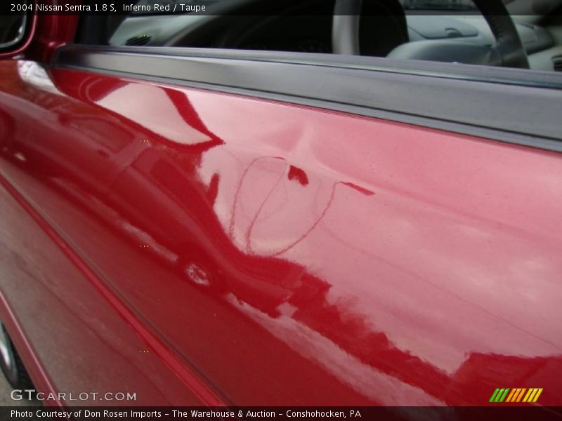 Inferno Red / Taupe 2004 Nissan Sentra 1.8 S