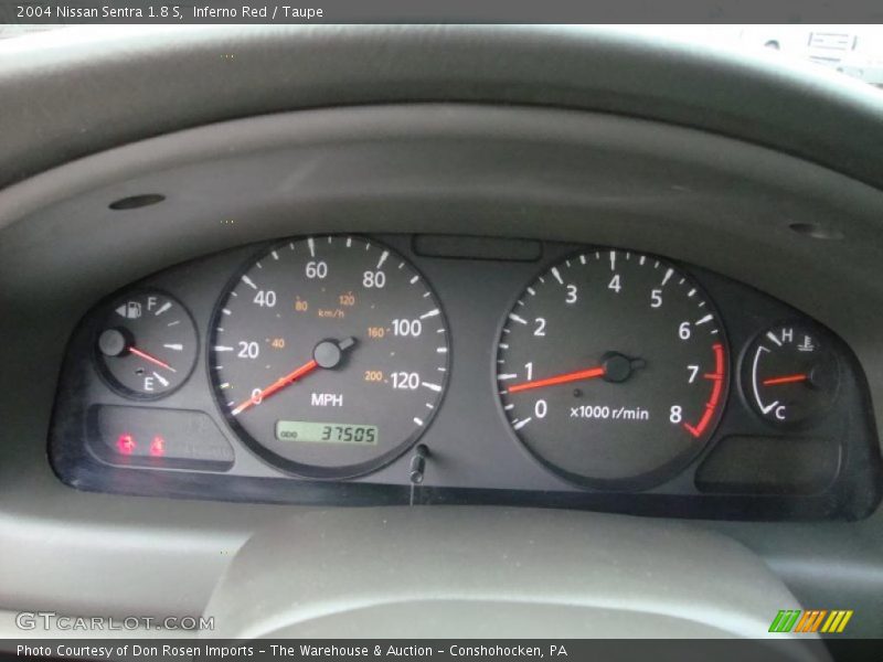 Inferno Red / Taupe 2004 Nissan Sentra 1.8 S