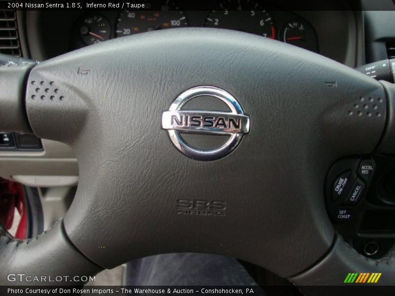 Inferno Red / Taupe 2004 Nissan Sentra 1.8 S