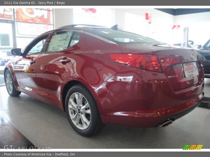 Spicy Red / Beige 2011 Kia Optima EX