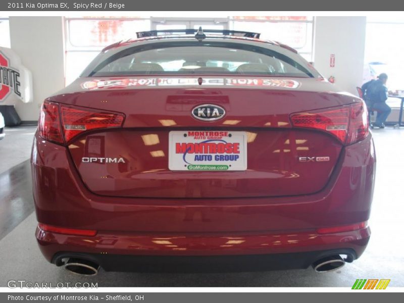 Spicy Red / Beige 2011 Kia Optima EX
