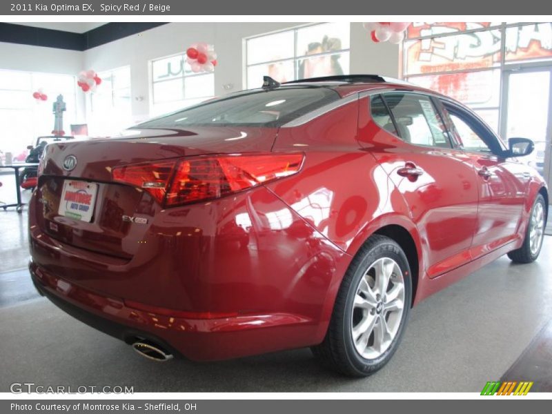 Spicy Red / Beige 2011 Kia Optima EX