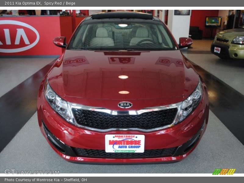 Spicy Red / Beige 2011 Kia Optima EX