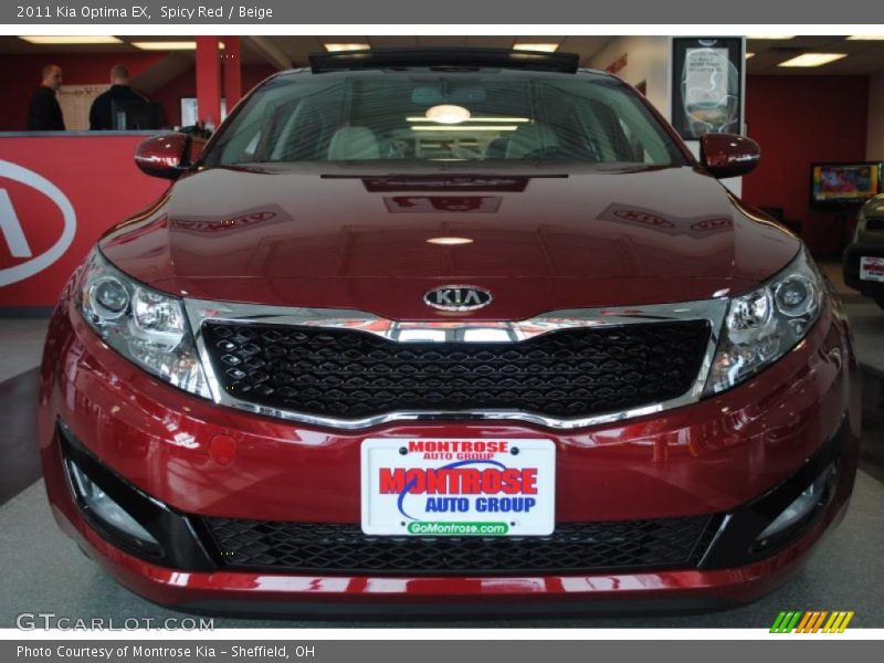Spicy Red / Beige 2011 Kia Optima EX