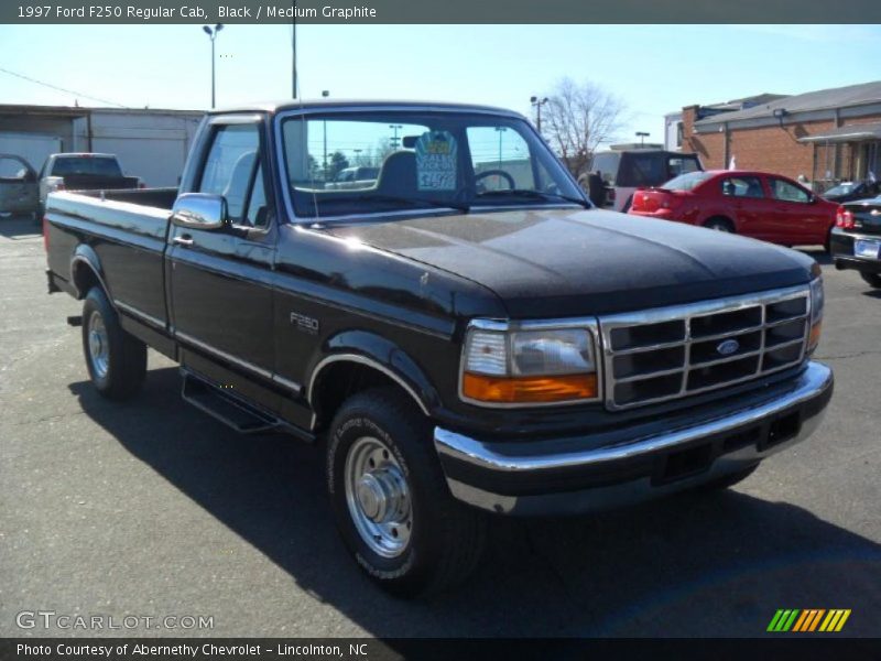 Black / Medium Graphite 1997 Ford F250 Regular Cab