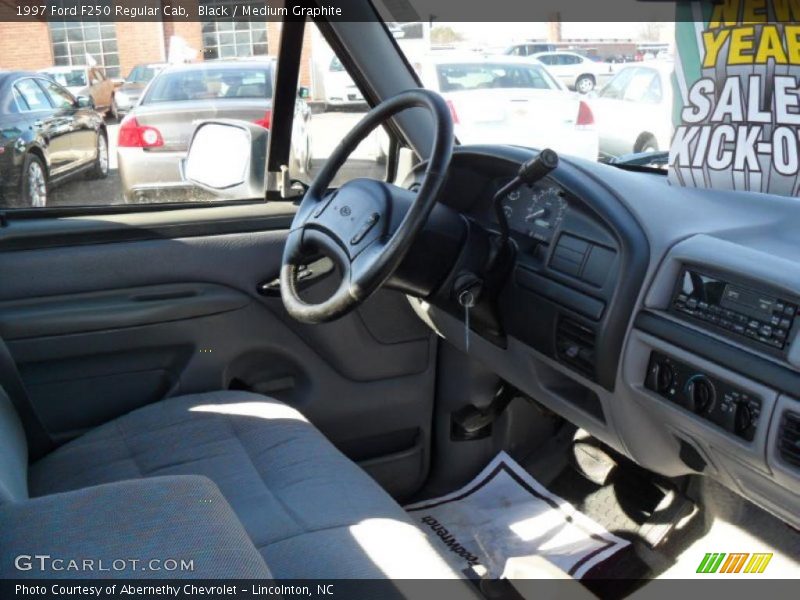 Black / Medium Graphite 1997 Ford F250 Regular Cab