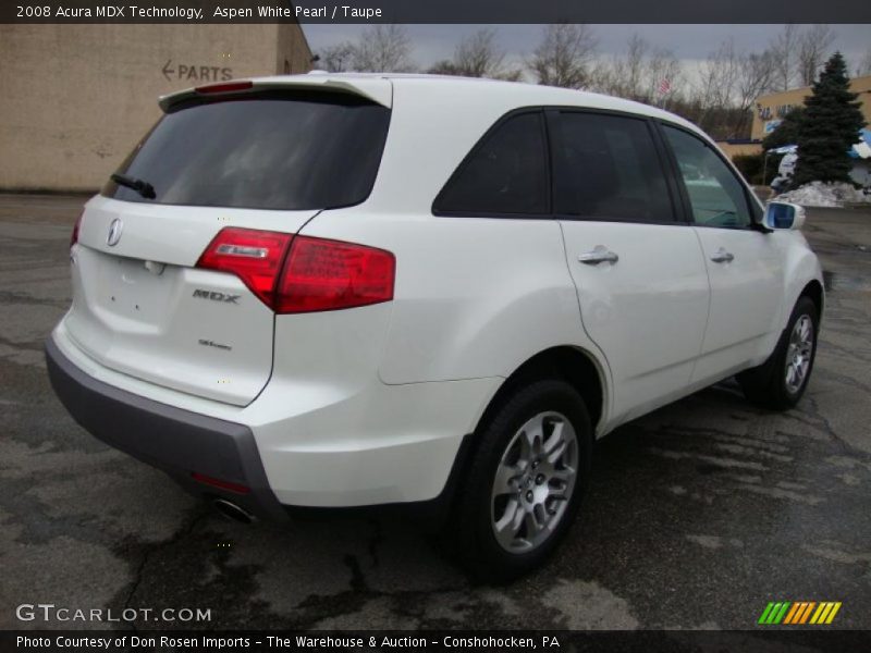 Aspen White Pearl / Taupe 2008 Acura MDX Technology