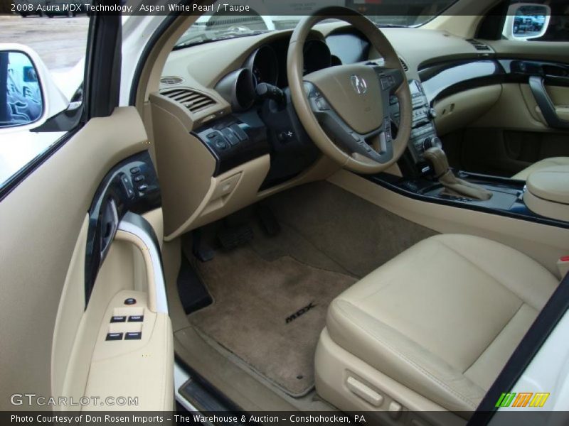 Aspen White Pearl / Taupe 2008 Acura MDX Technology