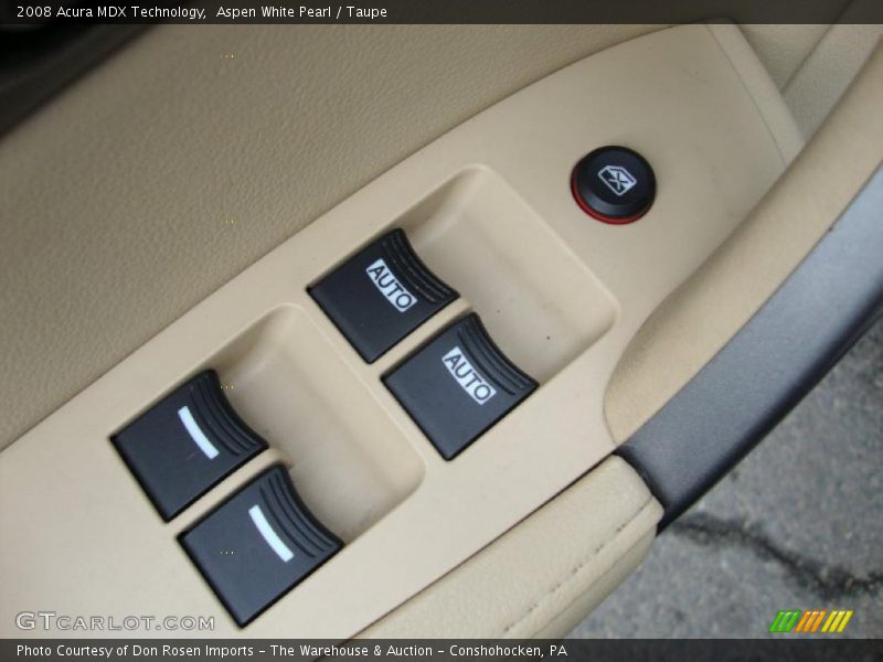 Aspen White Pearl / Taupe 2008 Acura MDX Technology