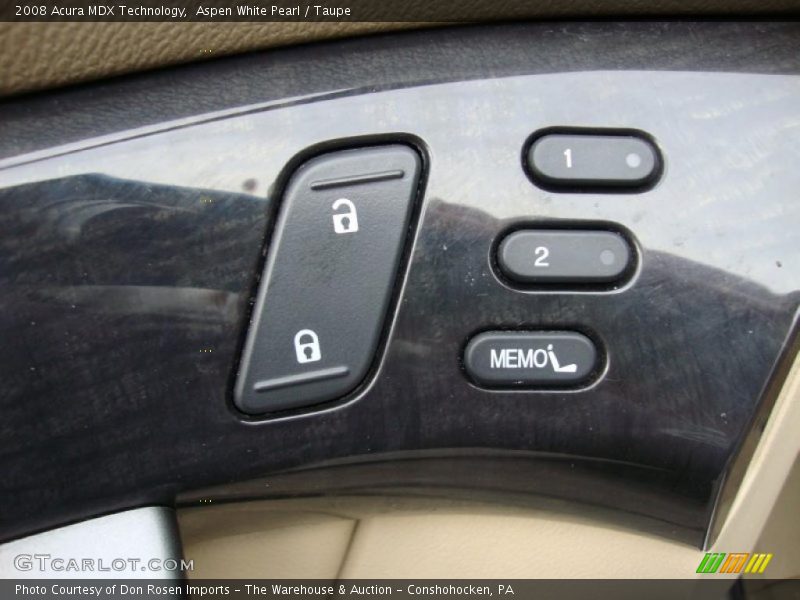 Aspen White Pearl / Taupe 2008 Acura MDX Technology