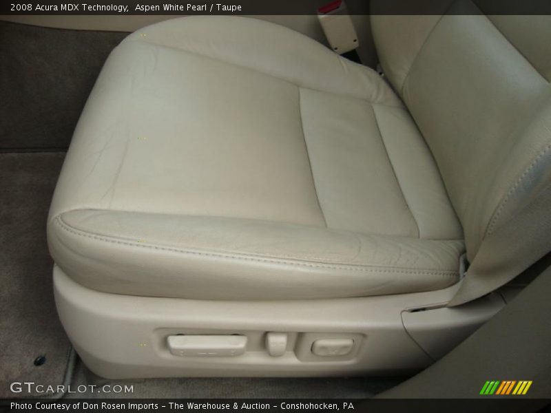 Aspen White Pearl / Taupe 2008 Acura MDX Technology