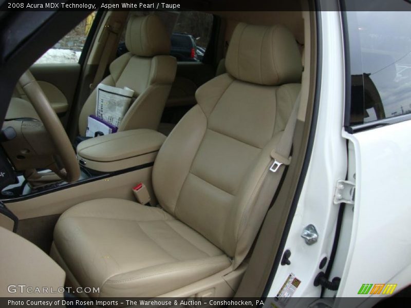 Aspen White Pearl / Taupe 2008 Acura MDX Technology