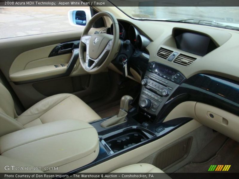Aspen White Pearl / Taupe 2008 Acura MDX Technology