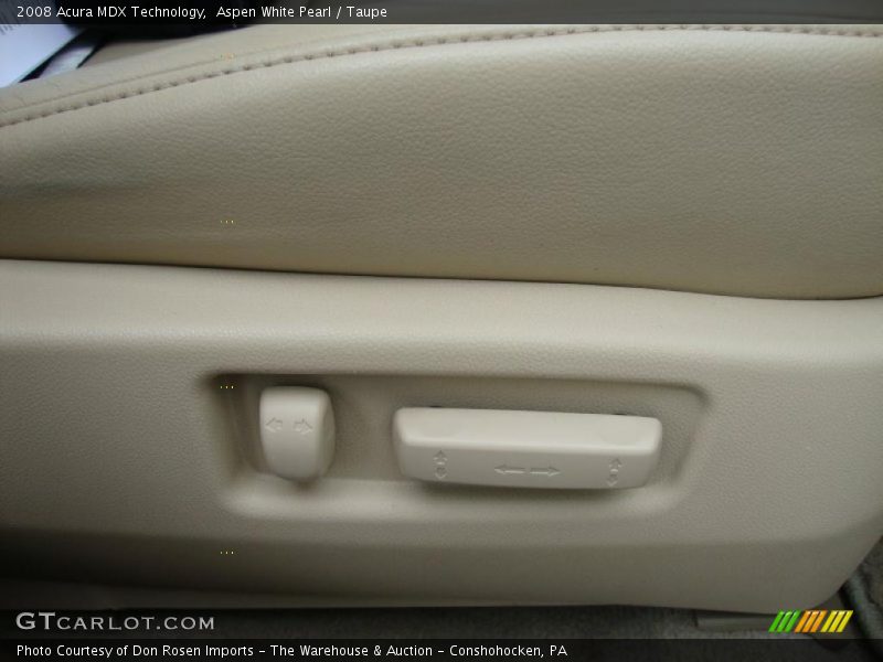 Aspen White Pearl / Taupe 2008 Acura MDX Technology