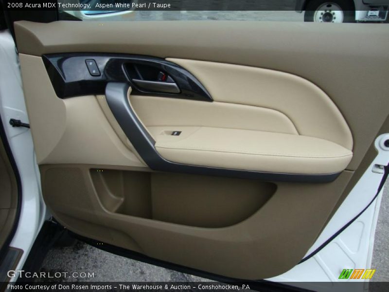 Aspen White Pearl / Taupe 2008 Acura MDX Technology