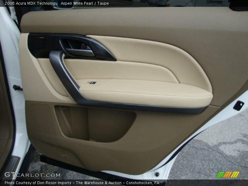 Aspen White Pearl / Taupe 2008 Acura MDX Technology
