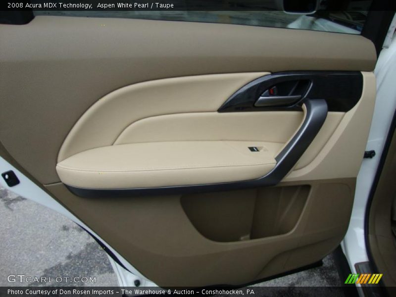 Aspen White Pearl / Taupe 2008 Acura MDX Technology