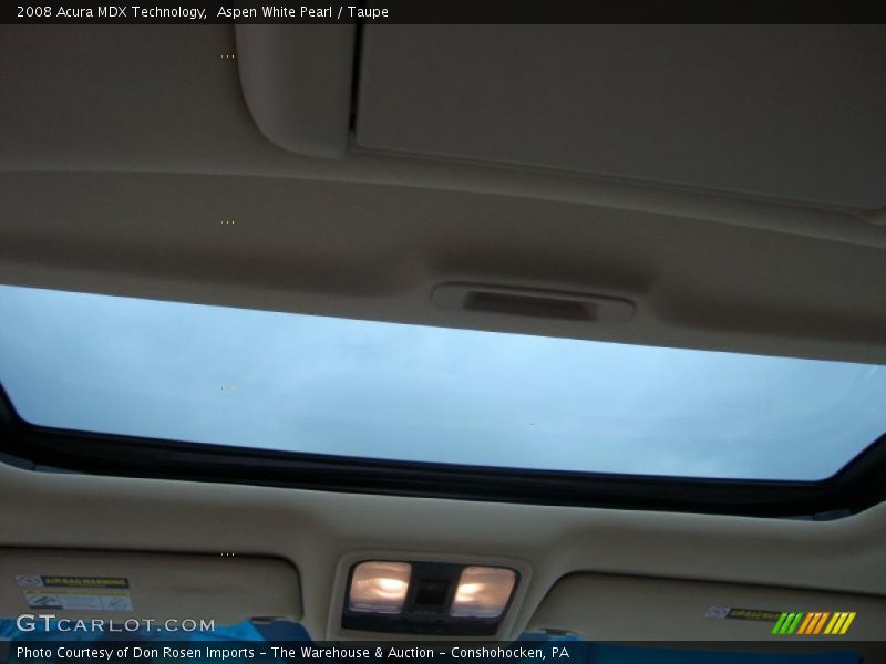 Aspen White Pearl / Taupe 2008 Acura MDX Technology