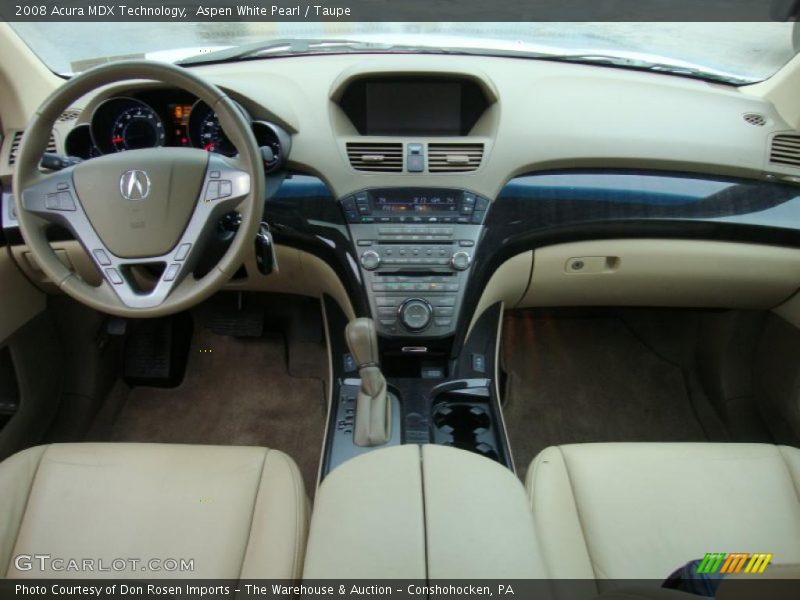 Aspen White Pearl / Taupe 2008 Acura MDX Technology