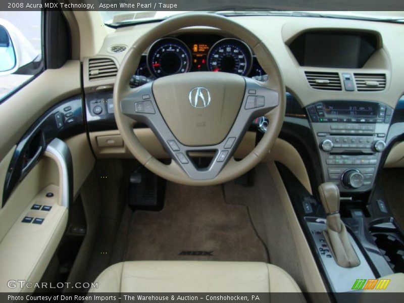 Aspen White Pearl / Taupe 2008 Acura MDX Technology
