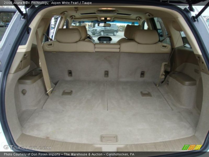 Aspen White Pearl / Taupe 2008 Acura MDX Technology