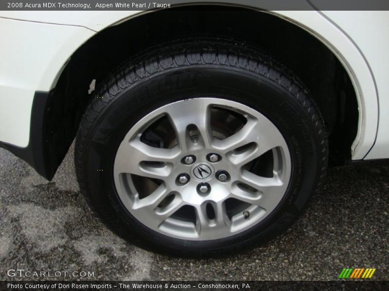 Aspen White Pearl / Taupe 2008 Acura MDX Technology